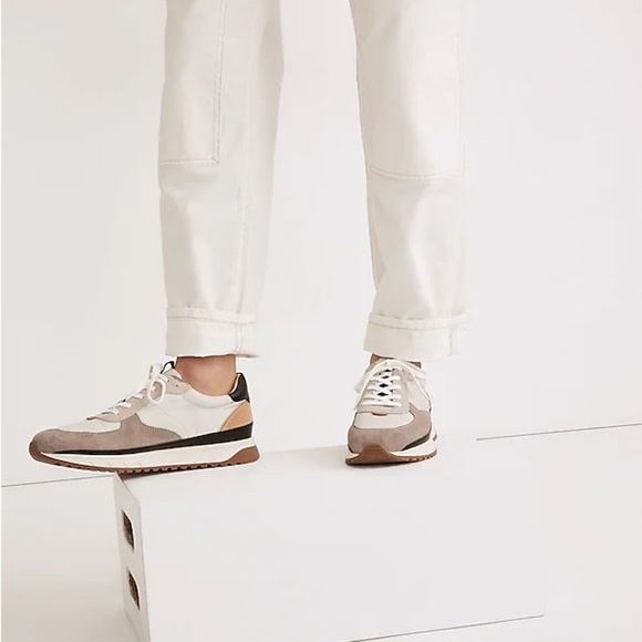 MADEWELL Kickoff Trainer Sneaker In Suede, Wash Nubick Leather New In Box 11.5 - Picture 4 of 13